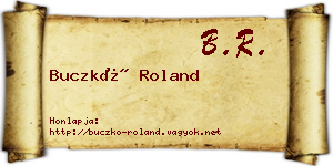 Buczkó Roland névjegykártya