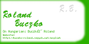 roland buczko business card